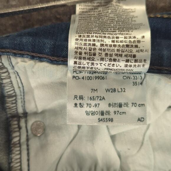 Levis 524 Jeans Womens 28x32 Too Superlow Blue Bootcut Stretch Denim Low Rise - Picture 3 of 11